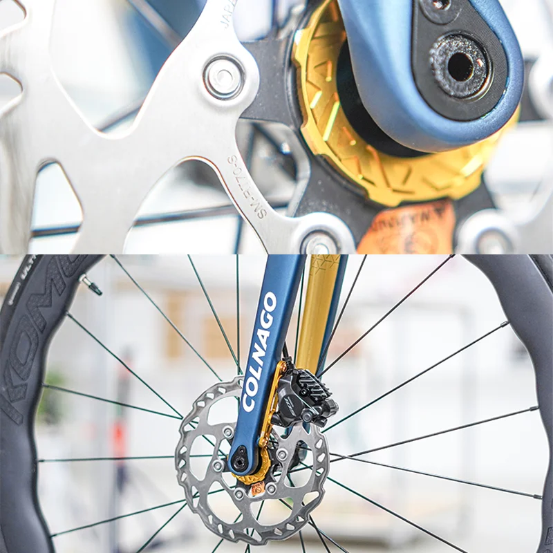 Chaser Bike Center Lock Disc Brake Cover For Road Bike MTB Bike Ultra-Lightweight 12mm 6-Bolt Disc to Center Lock Conversion