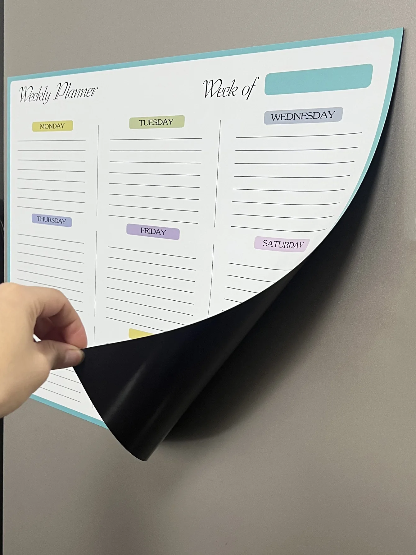 Erasable Schedule Magnetic Calendar Stickers Whiteboard Soft Magnetic Note Stickers Message Blank Board Refrigerator Stickers