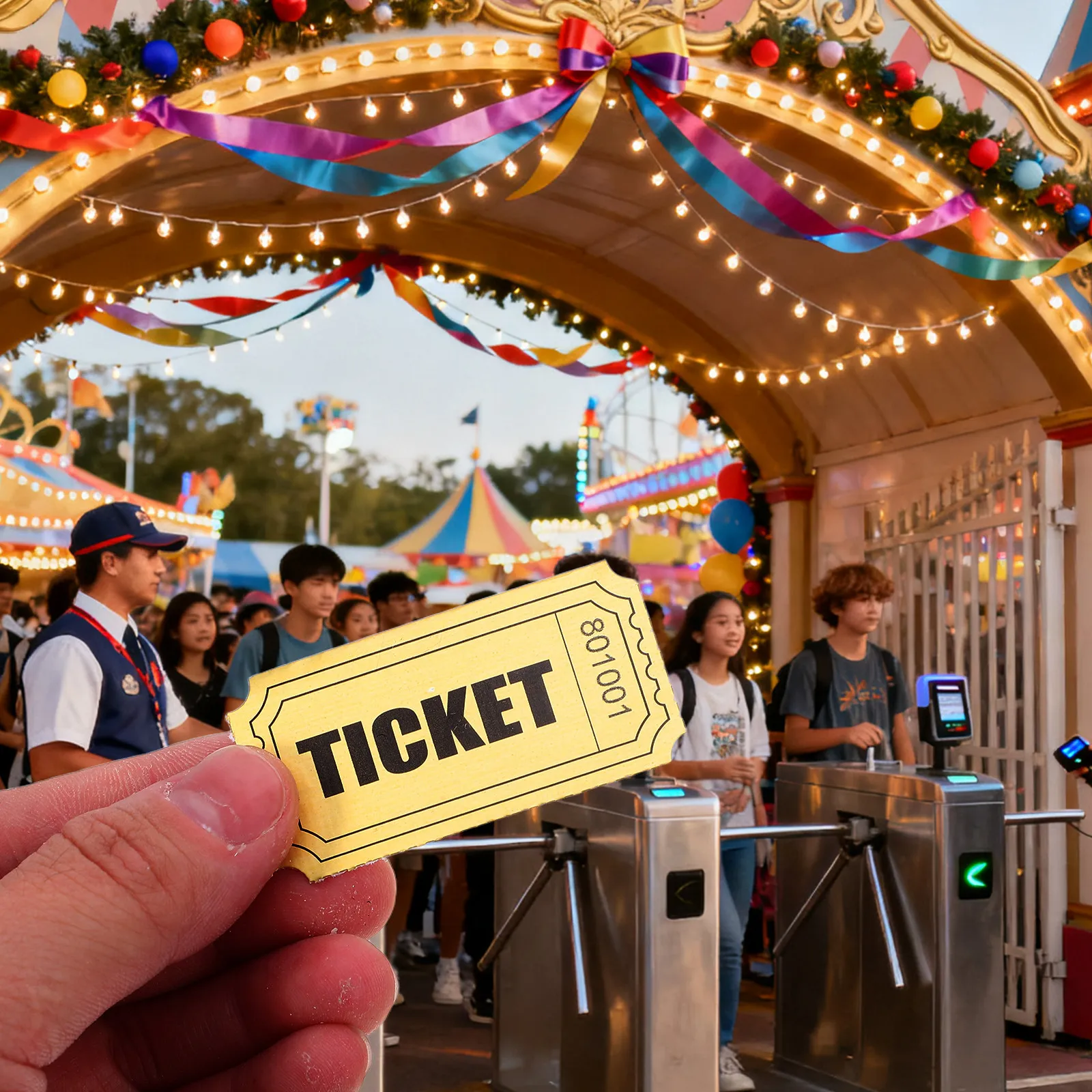 2000Pcs Raffle Tickets Roll Carnival Ticket Sheets Party Entry Reward Prizes Festival Auction School Event Party Favor