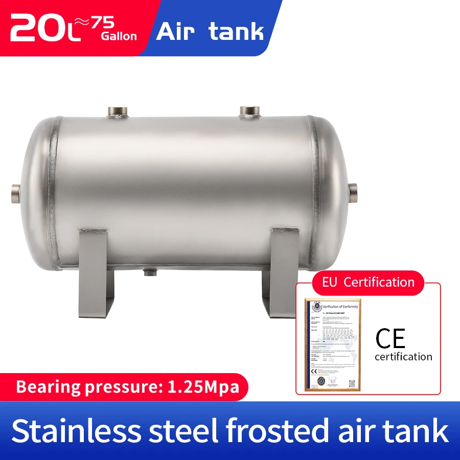 20L 304 Stainless Steel Vacuum Buffer Tank Frosted Material Pressure Vessel Gas Cylinder Gas Storage Tank Can Be Customized