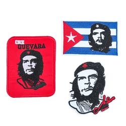 Character Flag Embroidery Patch Armband Cuba Heroic Revolutionary Leader Che Guevara Head Iron on Patches Applique for Clothes