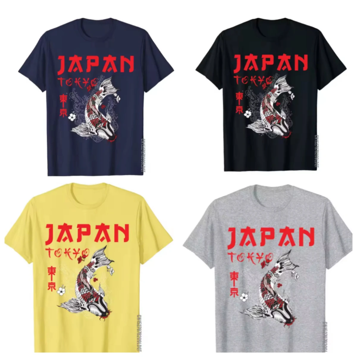 

Японские футболки Fuji Dragon Yakuza Tokyo Koi на заказ с рыбками, хлопковые футболки, брендовые футболки мгновенного выреза