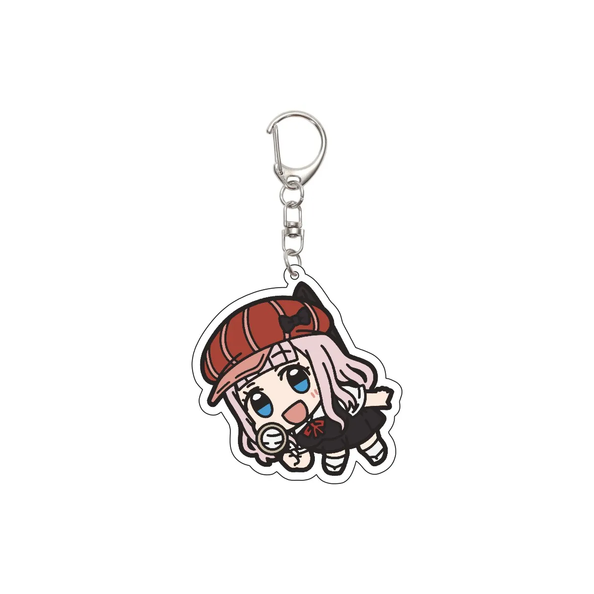 55MM Anime Kaguya sama Love Is War Keychain Shinomiya Kaguya/Fujiwara Chika Key Chain Acrylic Model Plate Christmas Gifts
