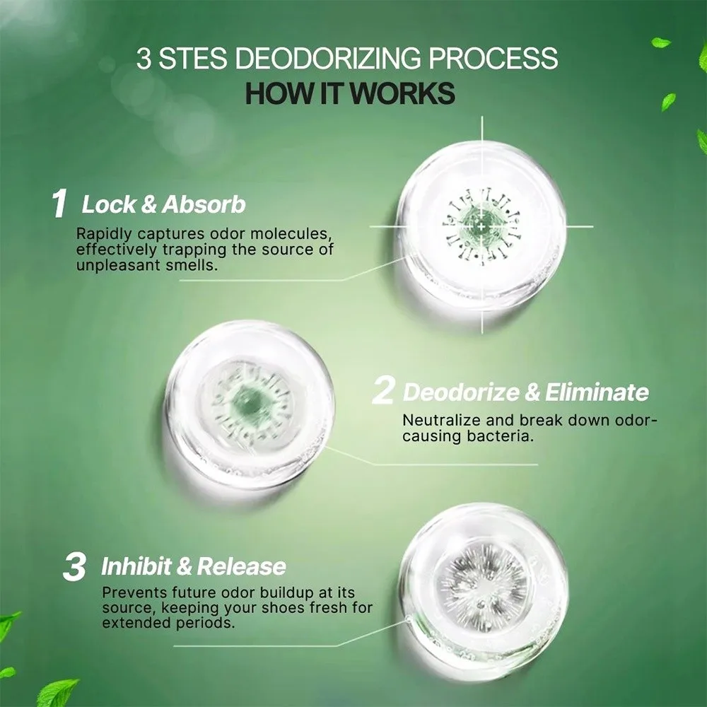 

6Pcs Portable Shoe Deodorant Balls Moisture Absorption Long-Lasting Freshness Odor Eliminator Closet Organizer Shoe Freshener