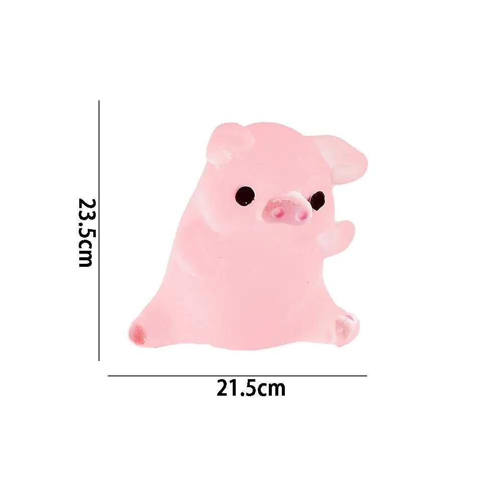 ชุดของตกแต่งรูปหมูเรซิ่นเรืองแสงในที่มืด 6 ชิ้น สำหรับทำพวงกุญแจ DIY อุปกรณ์ตกแต่งจิ๋วสำหรับบ้าน โต๊ะทำงาน และรถยนต์