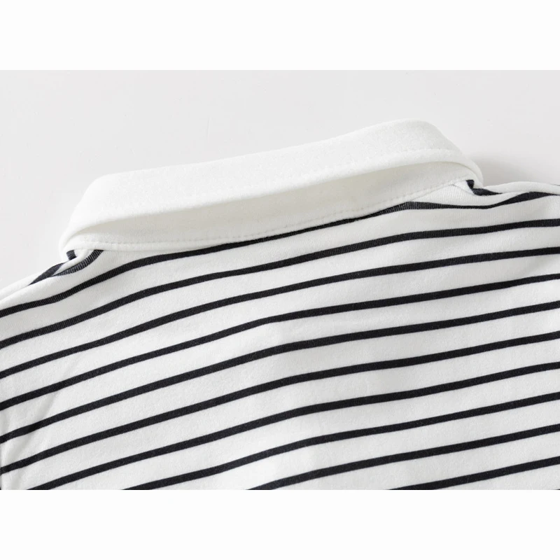 Cotton Polo Shirts for Boys Girls Striped Tops Kids 2 to 3 4 5 6 Years Long Sleeve Sweatshirts Spring Autumn Baby Clothes Child