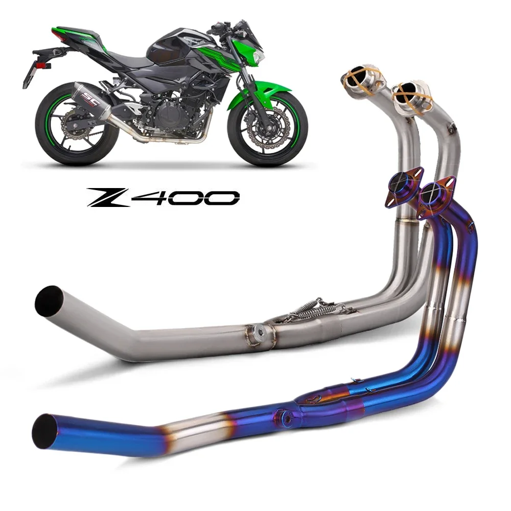 

Connected to the original factory exhaust pipe motorcycle exhaust system Kawasaki Z400 Z 400 stainless steel front section