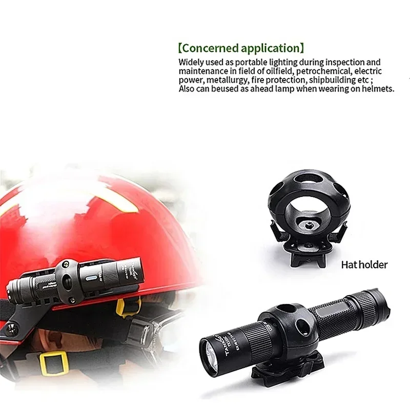 USB C Rechargeable Fireman Explosion Proof Torch Led Flashlight For Helmet
