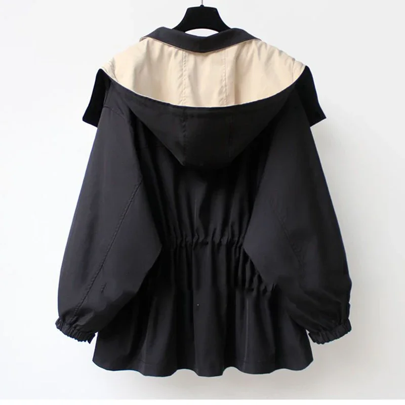 S-3XL Trench Women Patchwork Special Attractive Basics Korean Style Ladies Charming Autumn Designed Modern Vacation Personality