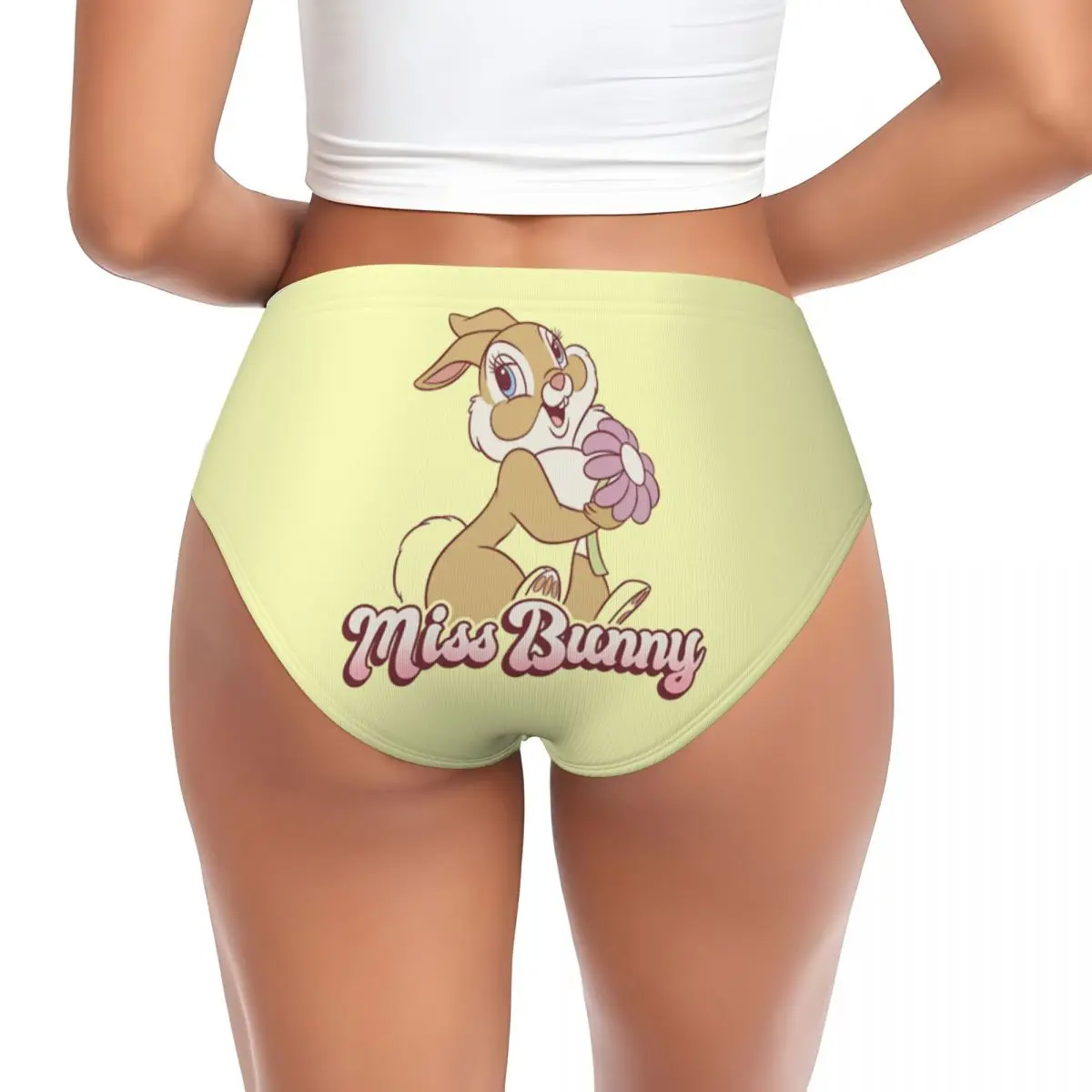 Custom Women's Bambi Miss Bunny Panties Underwear Female Breathable Briefs Underpants