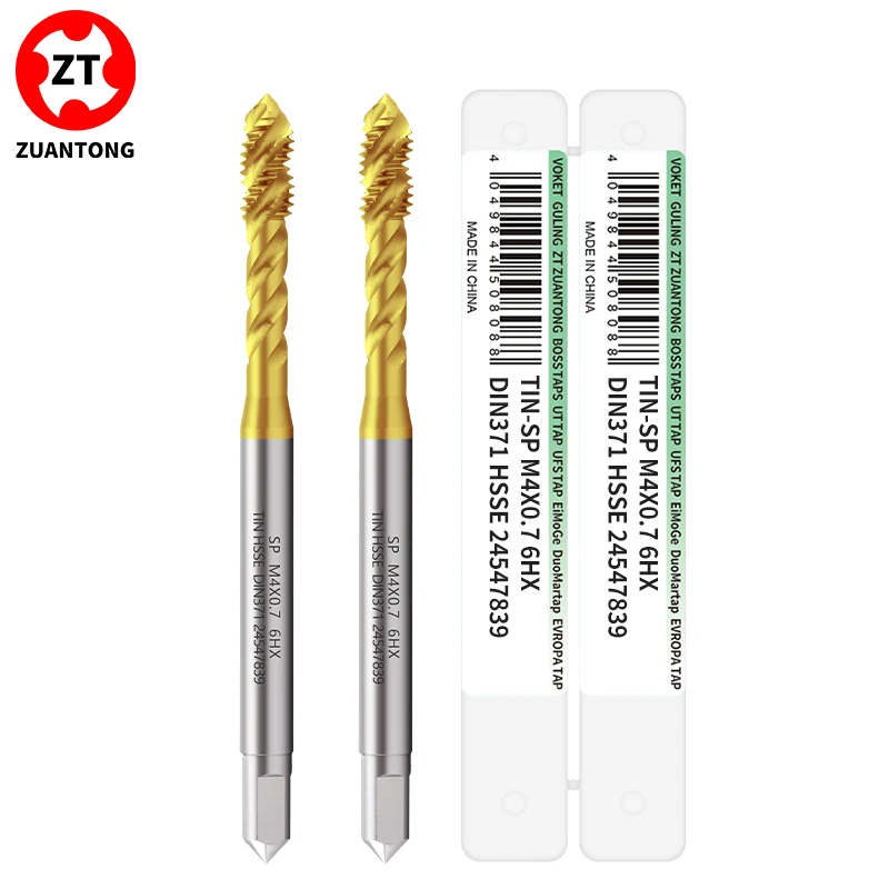 ZUANTONG 1 Stück HSSE-M35 DIN 371 376 Standard Spiralgewindebohrer M2 M2.5 M3 M4 M5 M6 M8 M10 M12 M14 M16 Maschinengewindebohrer – Detail 4