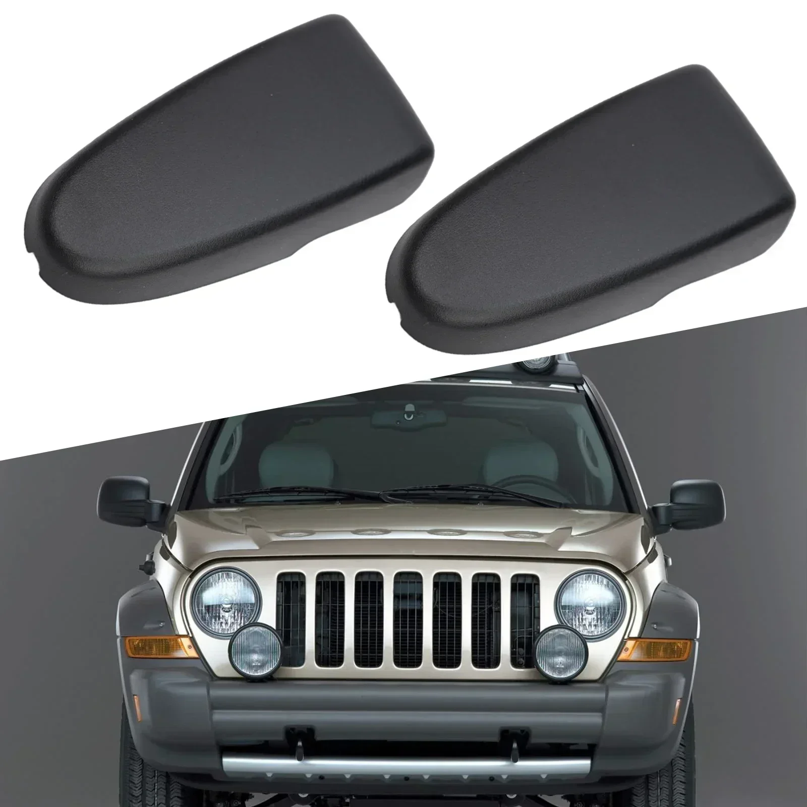 

1 Pair Rear Gate Hatch Hinge Cover 55360366AF 55360367AF 55360366AE 55360367AE For Jeep Liberty KJ 2002 2003 2004 2005 2006 2007