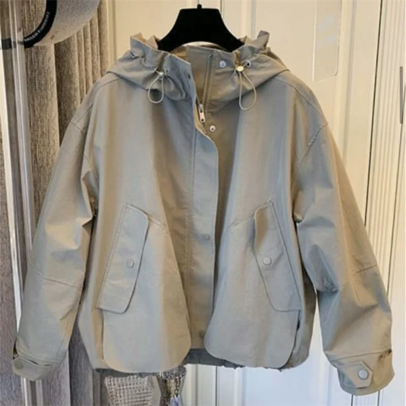 

2025 Women's Oversized Japanese Retro Style Spring Windbreaker Jacket - Trendy Fashionable Jacket, Influencer-Style Outerwear