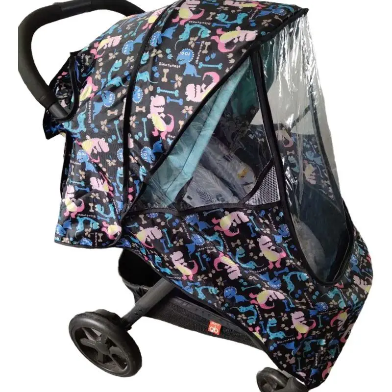 Baby Stroller Rain Cover Universal Child Stroller Transparent Raincoat Umbrella Car Breathable Thermal Shield Window Deflectors