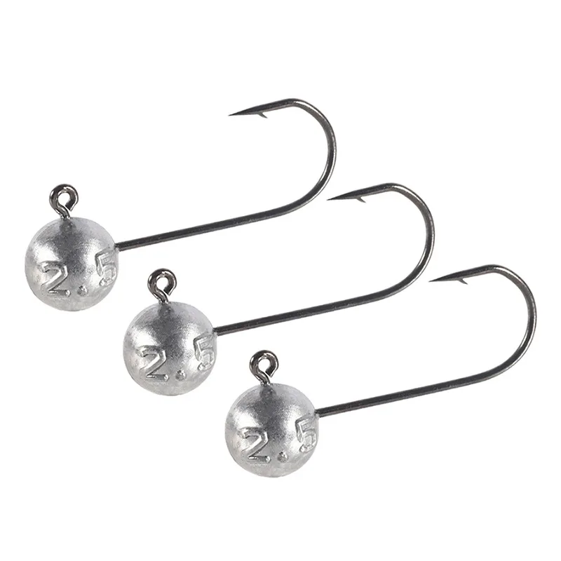 

ORJD 0.5g 1g 1.5g 2g 2.5g 3g 5g Crank Jig Lead Head Fishing Hook Bait Soft Worm Lure 10pcs Fishhook Track Accessory Fishing Tool