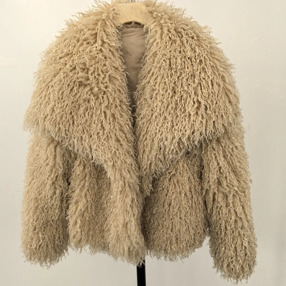 

Женская зимняя куртка с отложным воротником из искусственного меха норки, модная трансграничная модель