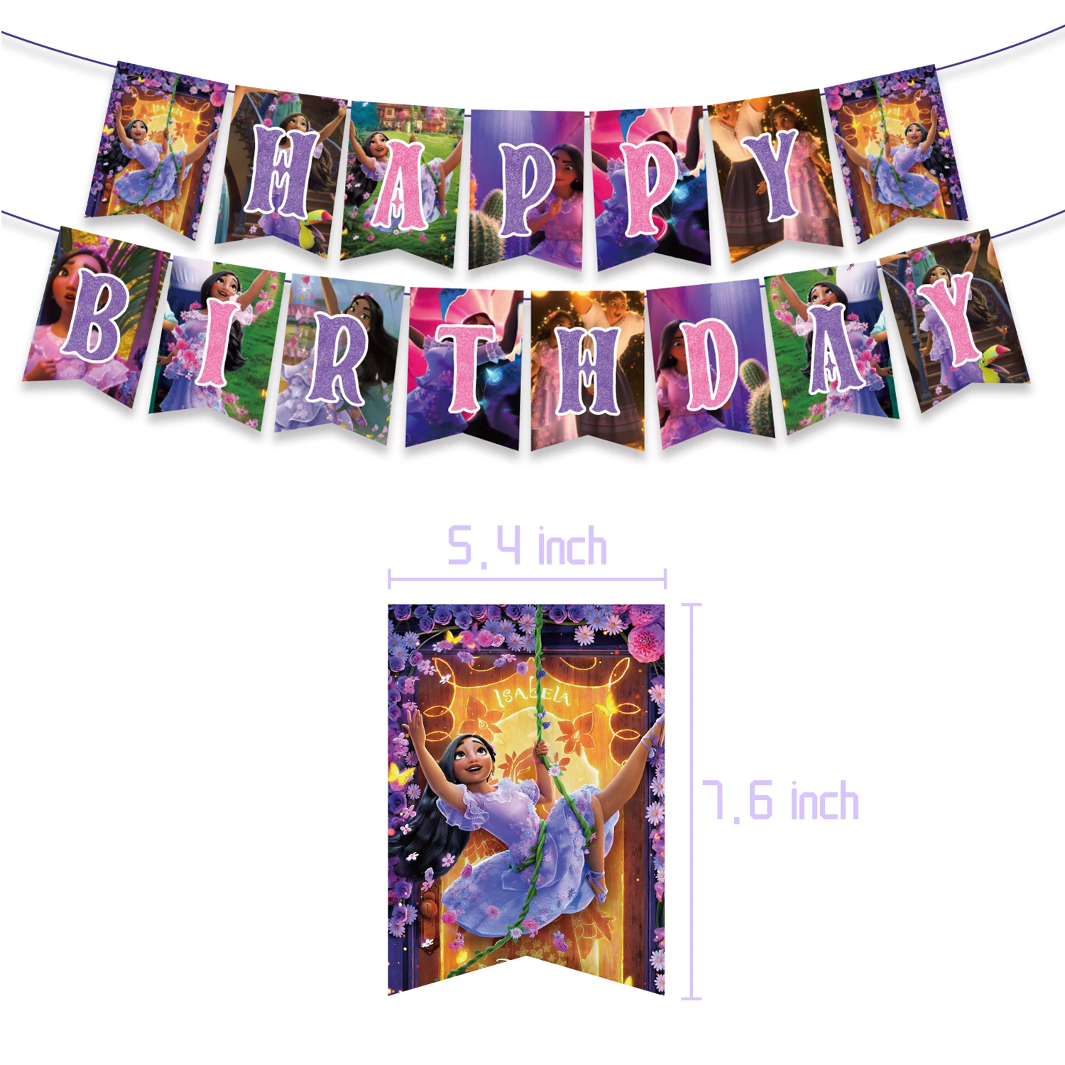 Disney Encanto Charm Isabella Mädchen Geburtstag Party Dekoration Mirabel Ballon Tischdecke Teller Tassen Baby Shower Party Supplies