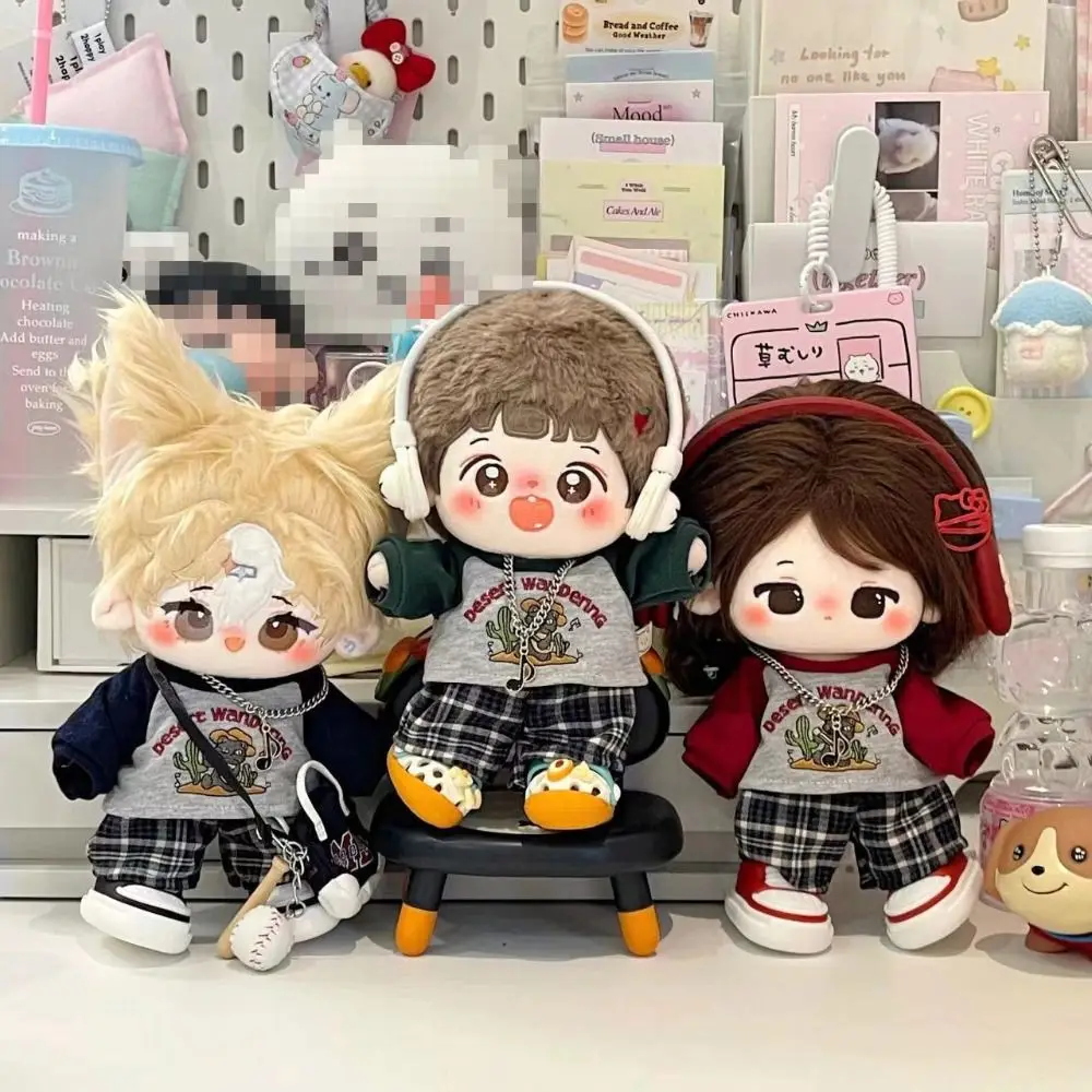 Set di pantaloncini per t-shirt per vestiti per bambole in cotone da 20 cm con collana. Abito per bambole adorabili e carini. Accessori per bambole fai da te. Giocattoli per bambini