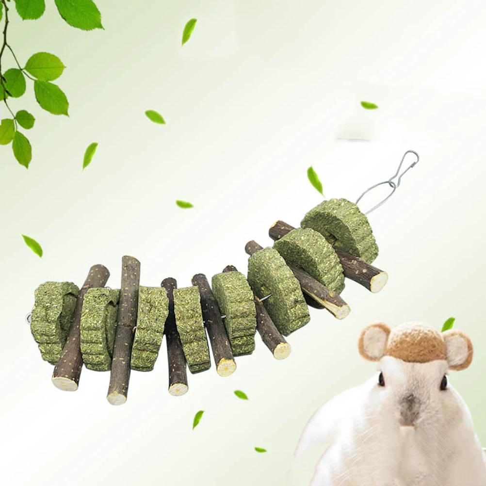 

2 Pcs Bunny Chewing Toy Grinding Grass String Teeth Healthy Growth Rabbit Enrichment Guinea Pig Hamster Squirrel Toys