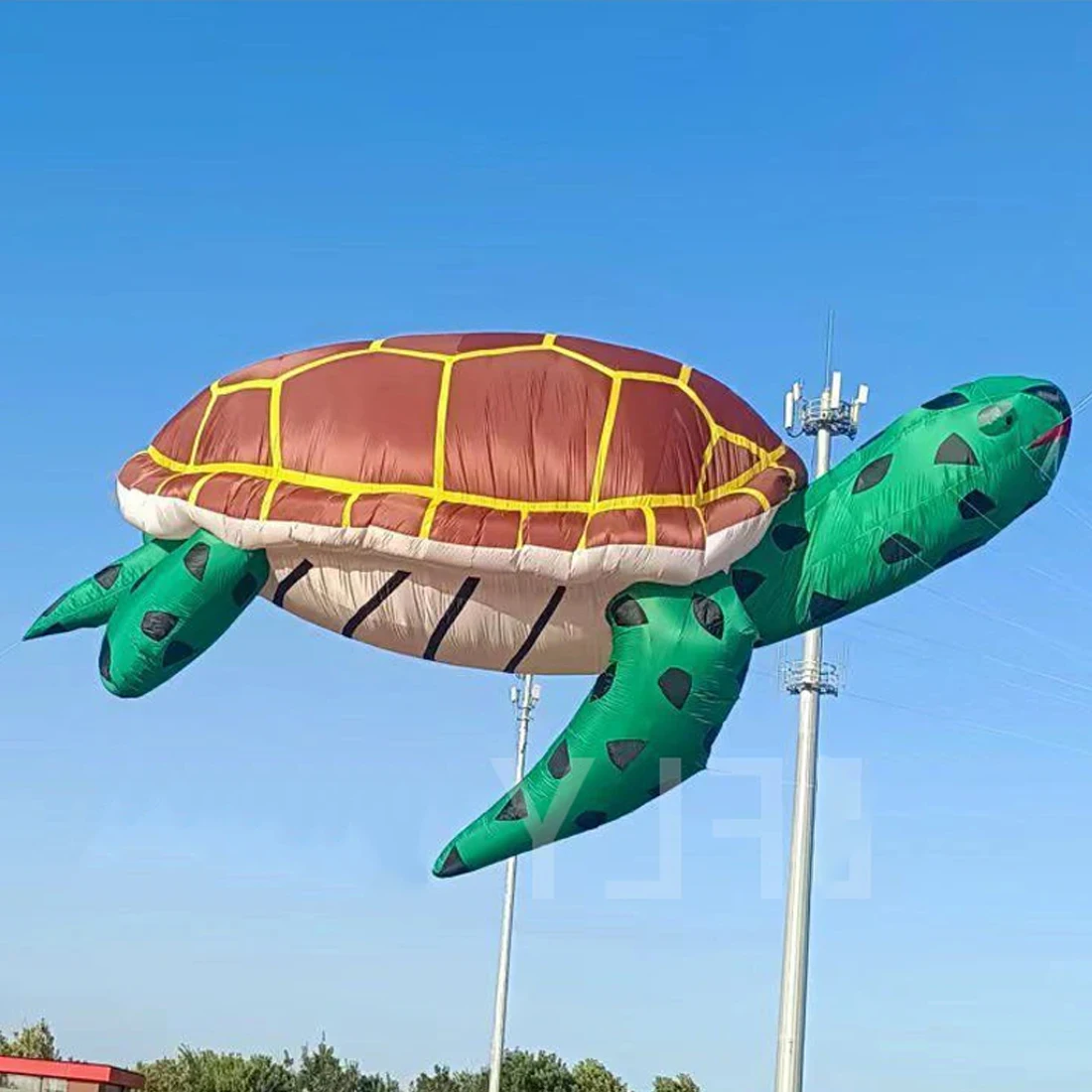 9KM 5m Sea Turtle Kite Line lavanderia ciondolo morbido gonfiabile spettacolo aquilone per Kite Festival 30D Ripstop tessuto di Nylon