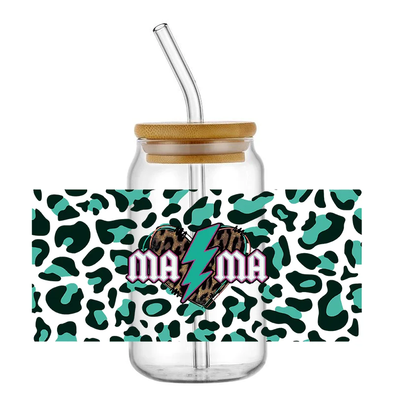 

Mom Life Design UV DTF Cup Wrap Transfers 16oz Libbey Tumbler Stickers Decal Glass Can Waterproof Decal