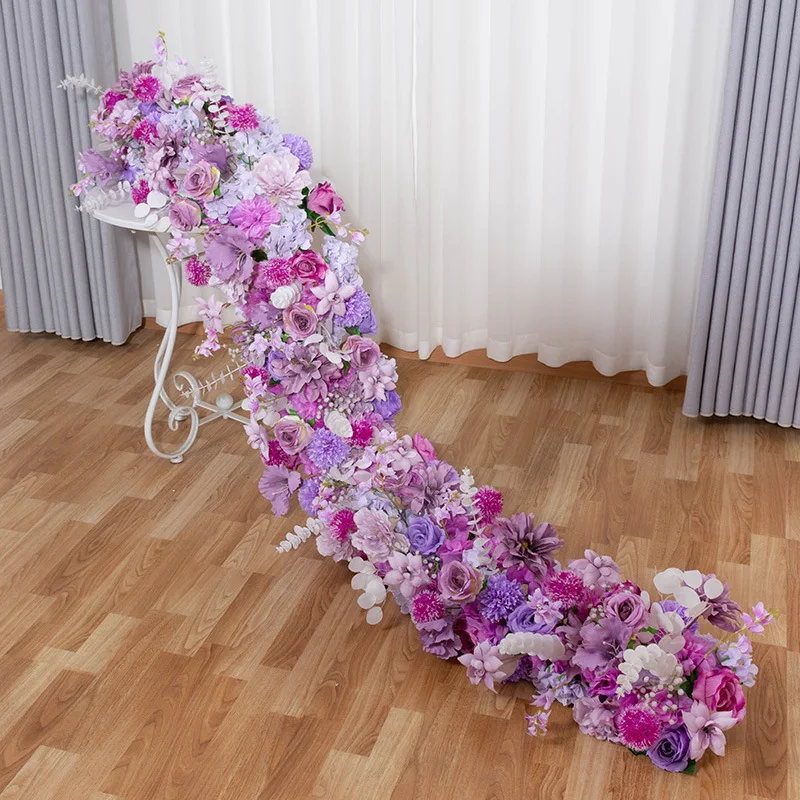 

wedding background wall arch arrangement simulation long flower shopping mall window exhibition hall homestay decoratio