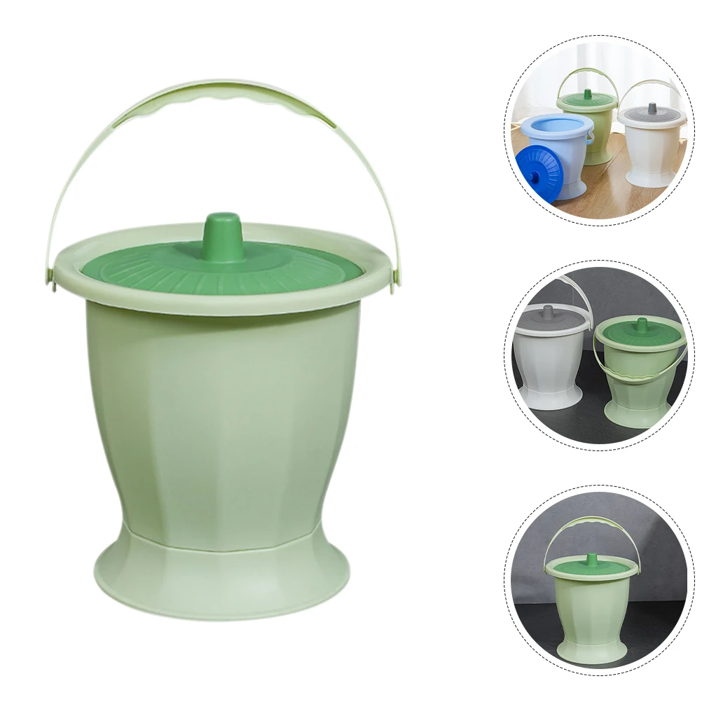 

Portable Urinary Pot Elderly Night Use Plastic Spittoon Lid Sealed Lightweight Compact Durable Smooth Surface Round Edges No