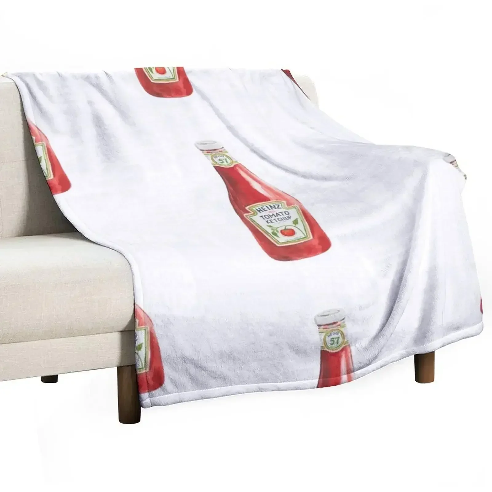 

Classic ketchup bottle watercolor Throw Blanket cosplay anime Soft Plush Plaid Blankets