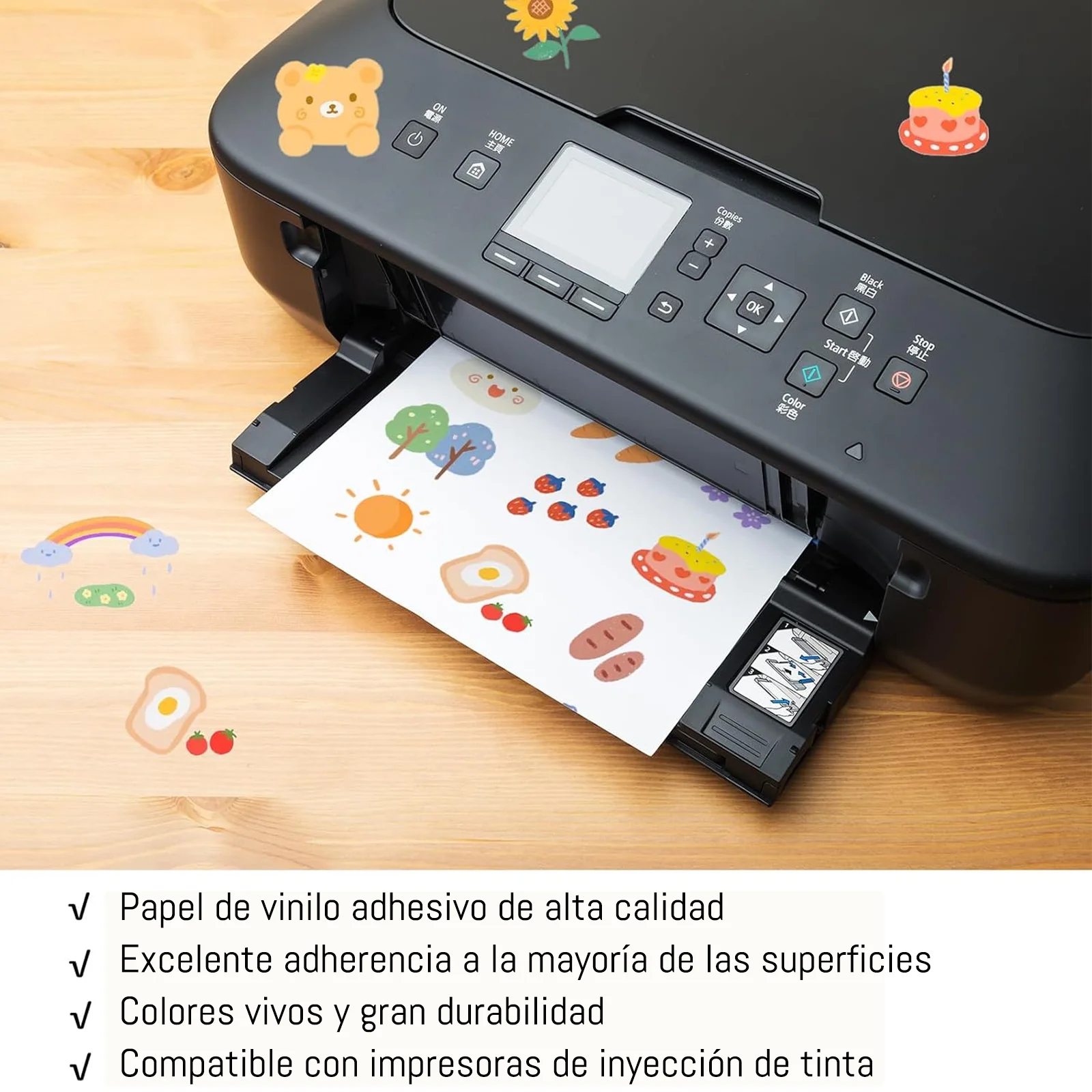 A4 Premium Vinyl Sticker Papier Glanzend Wit 10-40 Vellen Waterdicht Scheurbestendig voor Inkjet & Laserprinter