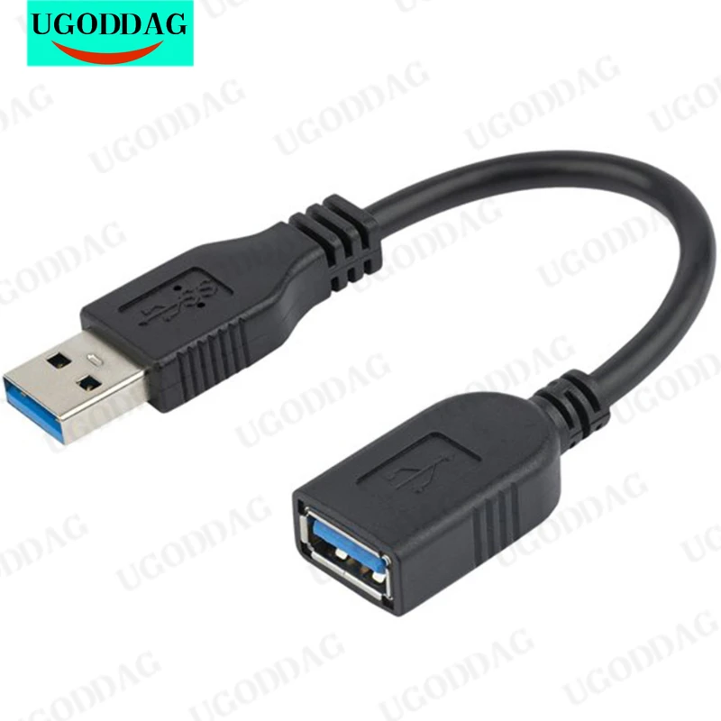 

Удлинительный Кабель USB 3,0, короткий Суперскоростной Удлинитель для кабеля USB 3,0, переходник с USB 3,0 A «папа» на «мама», 0,3 м до 5 Гбит/с для Mac, Windows