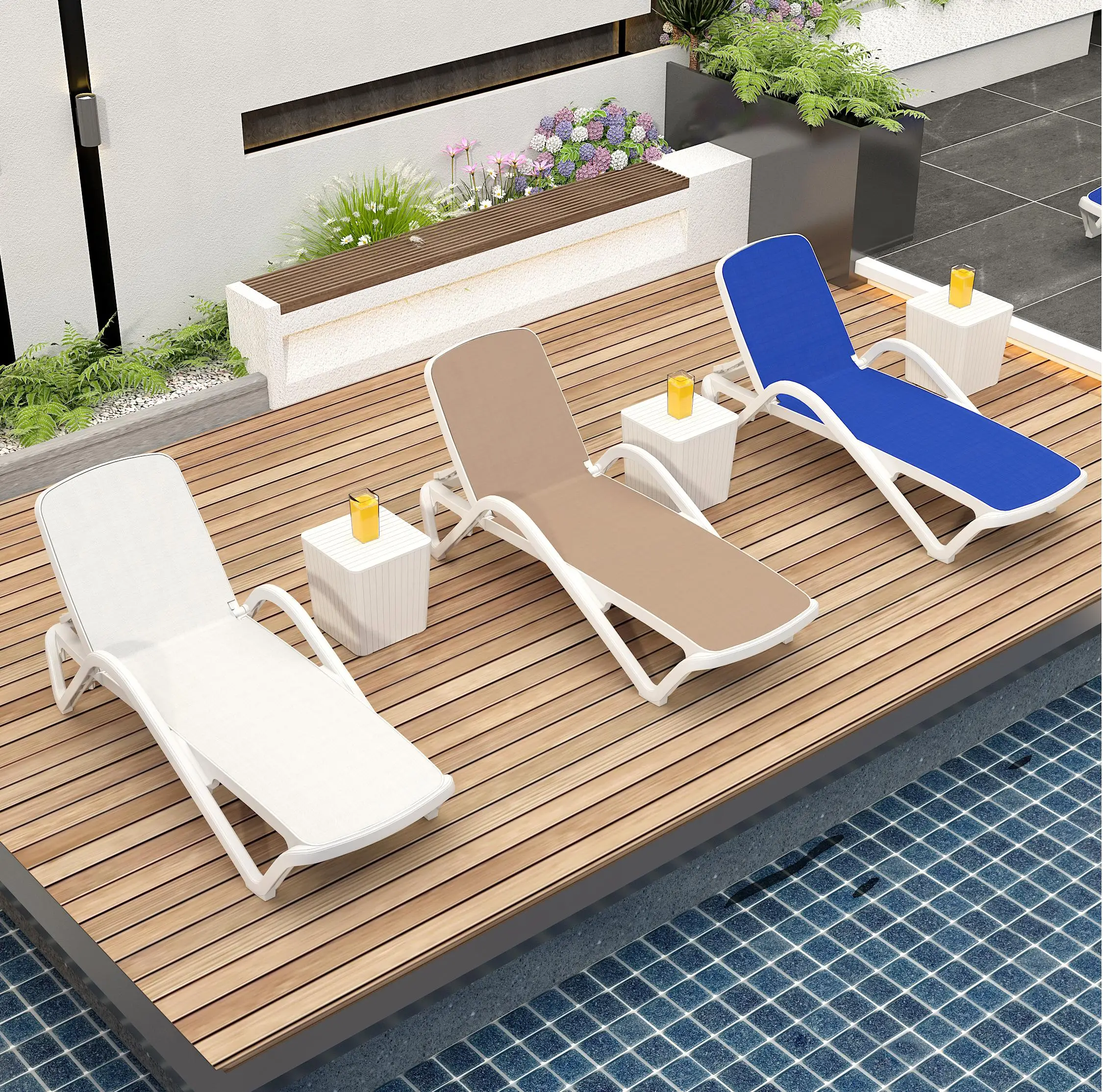 

Modern Style Outdoor Furniture Pool and Beach Furniture Sunbed Sun Loungers Hotel Furniture
