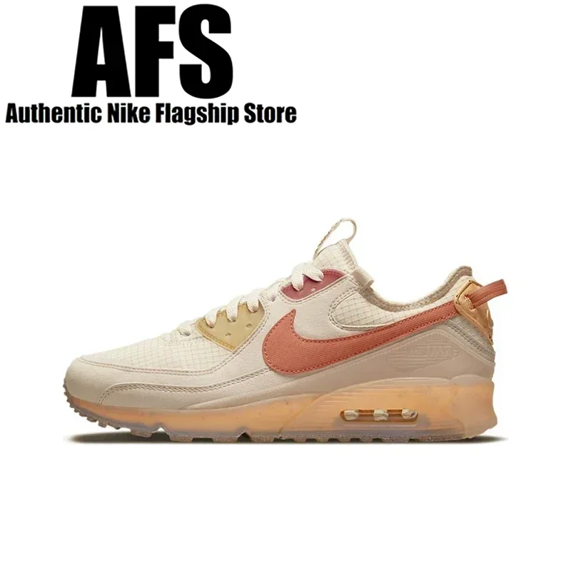 Original nike air max 90 "laranja combustível" estilo retro baixo almofada de ar tênis para homem e mulher unisex tênis casual DH2973-200