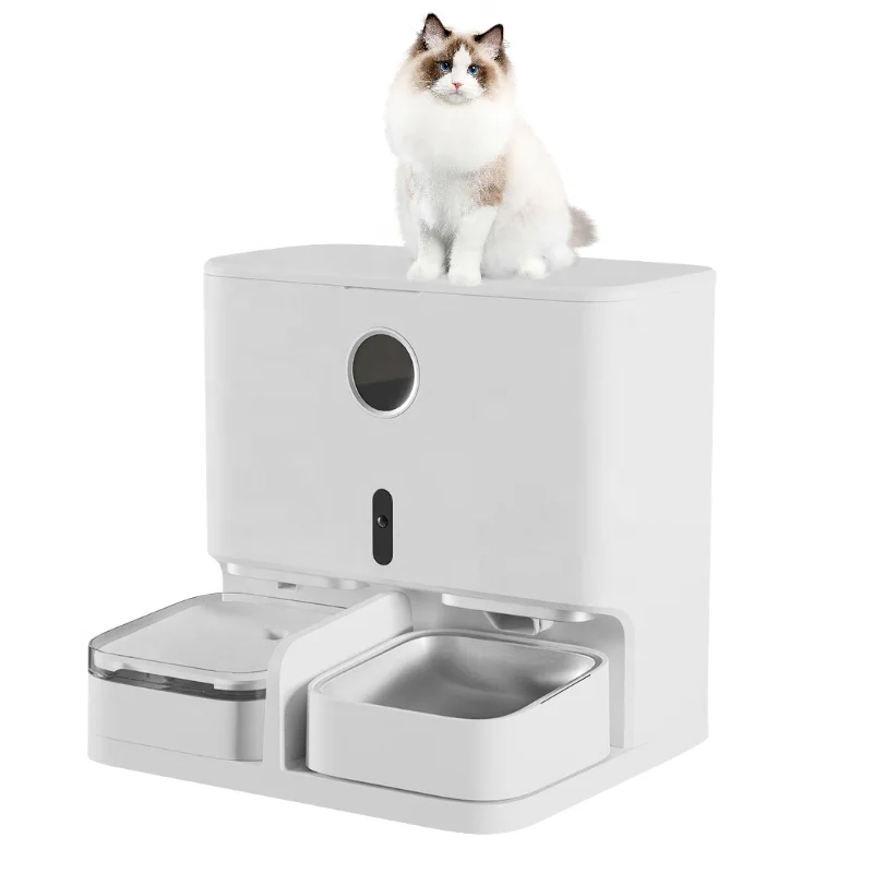 Wholesale two in one automatic pet supplies intelligent pet bowl feeder and cat and dog water dispenser