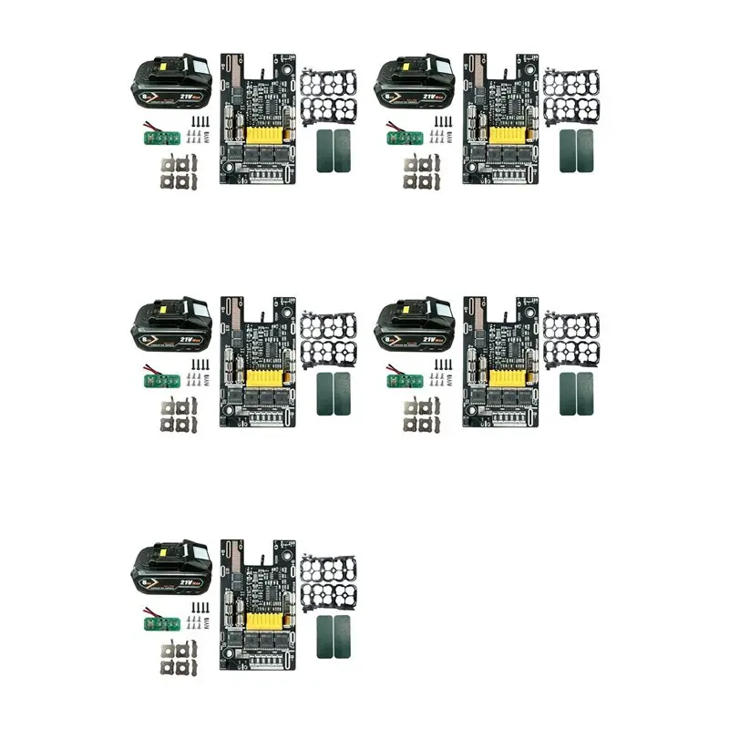 5X 10Core Battery Storage Box Case For 21700 Power Tool With 4MOS 6Alloy Battery Protection Board 9A