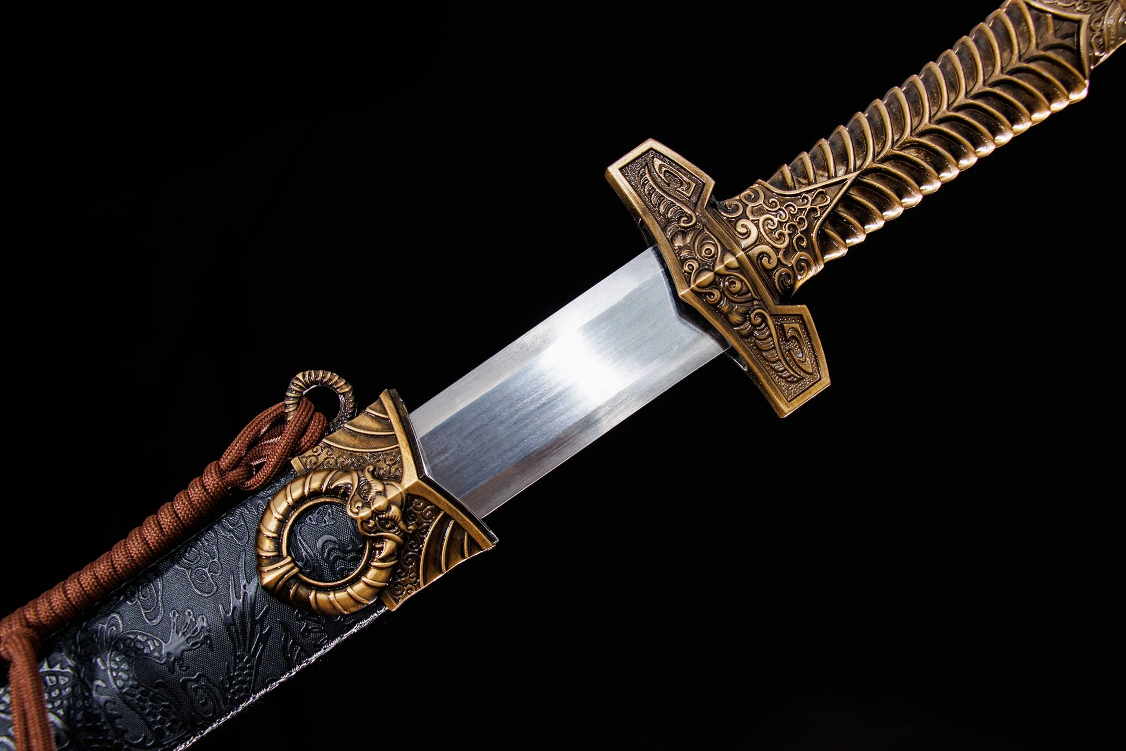 

Knight Viking Dragon Sword katana full tang True Steel Medieval Reconstruction Gift Battle Preparation Edge Cut