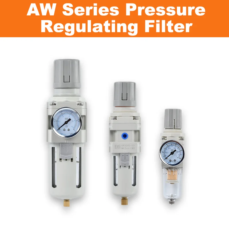 

AW Series Pneumatic Air Pressure Regulator with Filter Oil-Water Separator Air Source Treatment Unit for Compressor