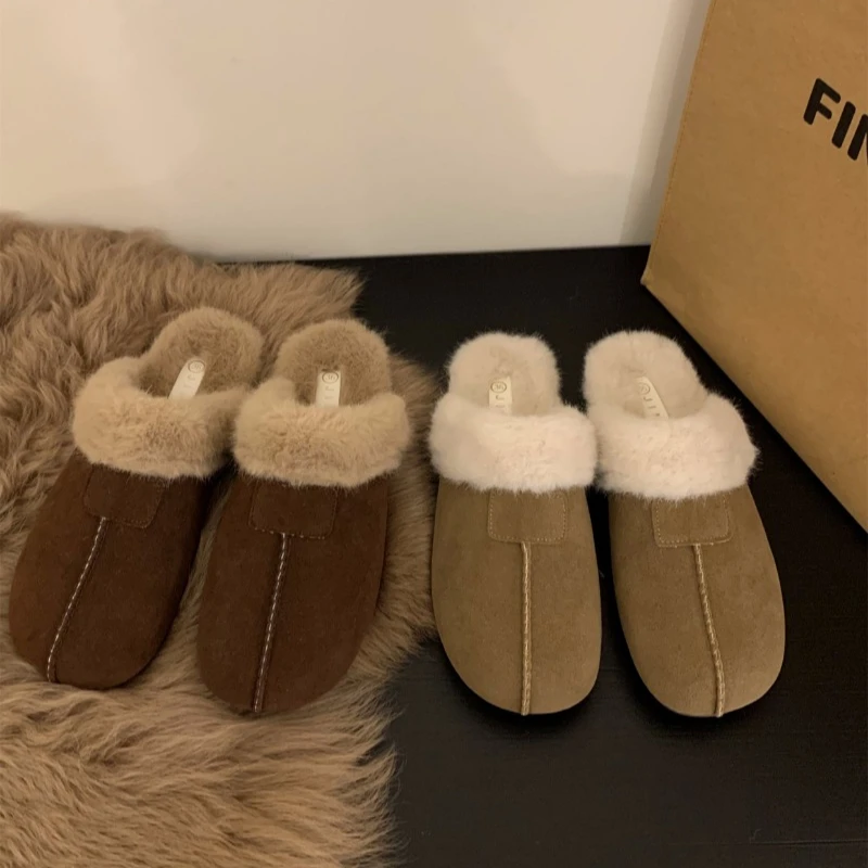 Natural Wool Grass Slippers Australian Sheepskin All-in-one Slippers Women\'s Home Slippers Non-slip