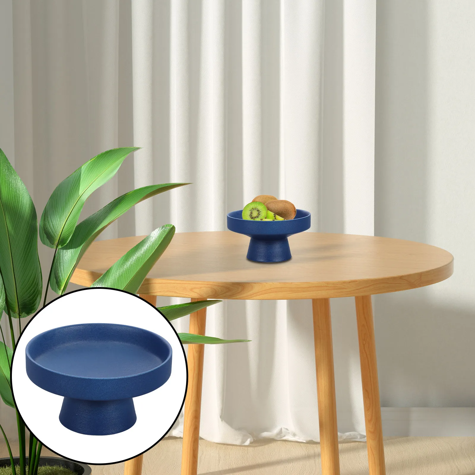 

Footed Ceramic Fruit Plate Multifunctional Serving Bowl for Snacks Desserts Fruits Dry Fruits Cupcakes Party Centerpiece Kitchen