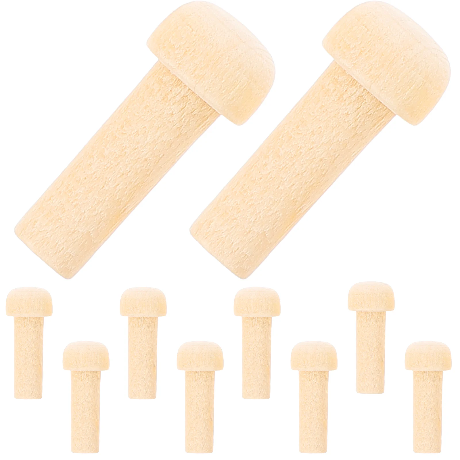 

10 Pcs Stick Wooden Toy Accessory Pin Peg Hook Long Unfinished Craft Mini Toys Wall Hat Hangers Accessories Tops