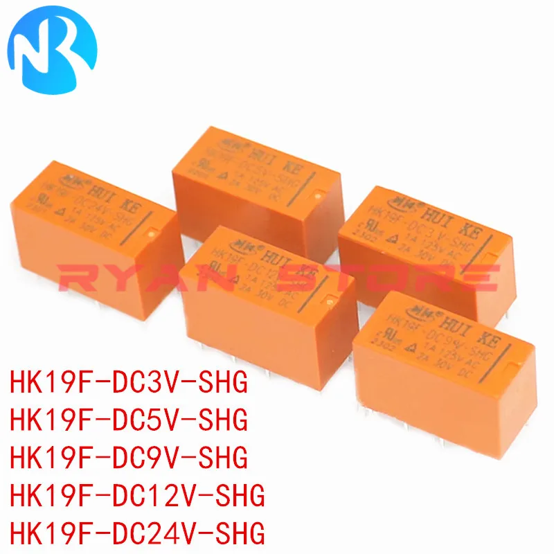 5PCS 100% New Relays HK4100F HK19F DC3V 5V 9V 12V 24V SHG 8Pin 6Pin 2A / 3A HK4100F-DC5V-SHG HK19F-DC12V-SHG HK19F-DC5V-SHG