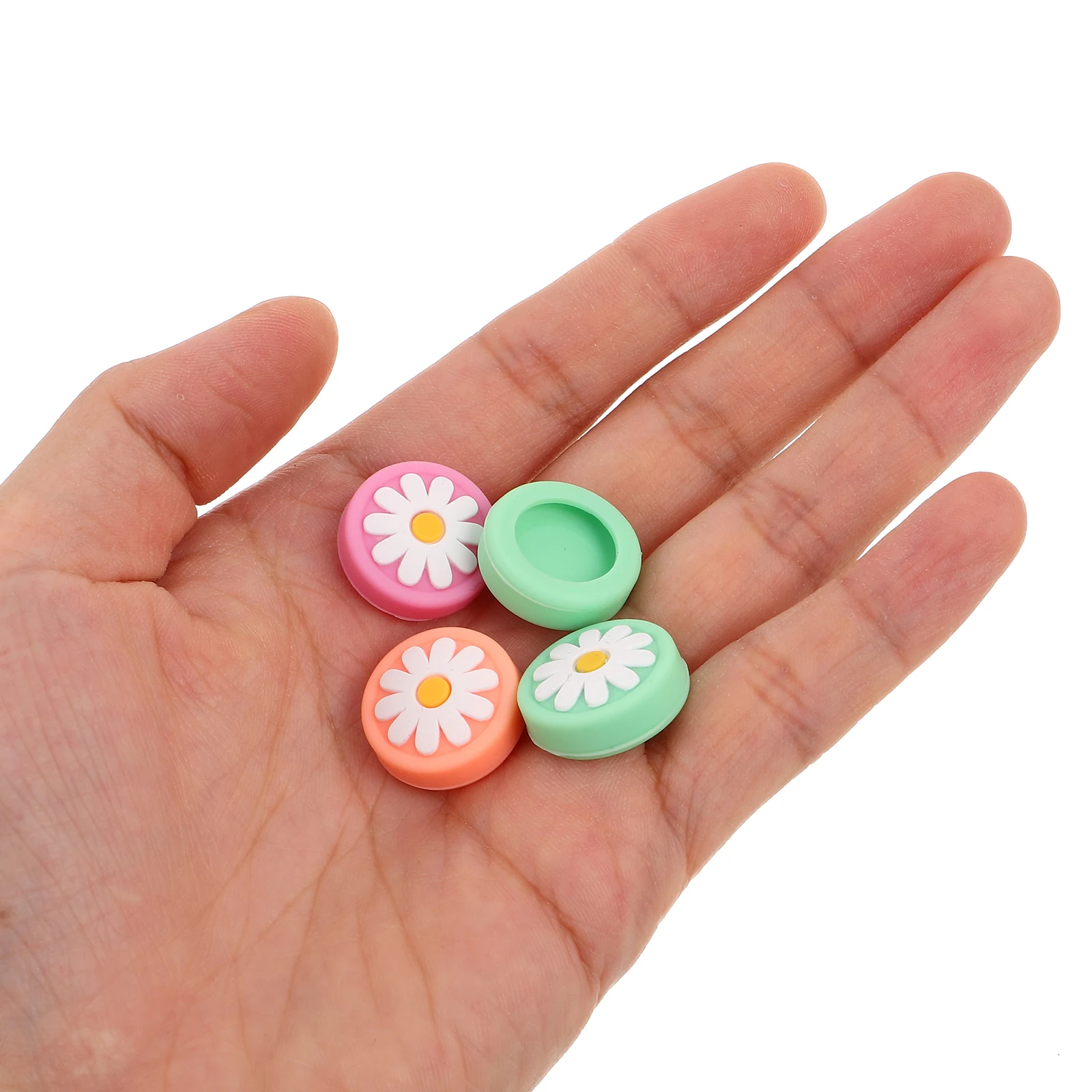 

24Pcs Joystick Replacement Caps Silicone Thumb Covers Flower Pattern Controller Accessories Enhanced Control Gaming Use