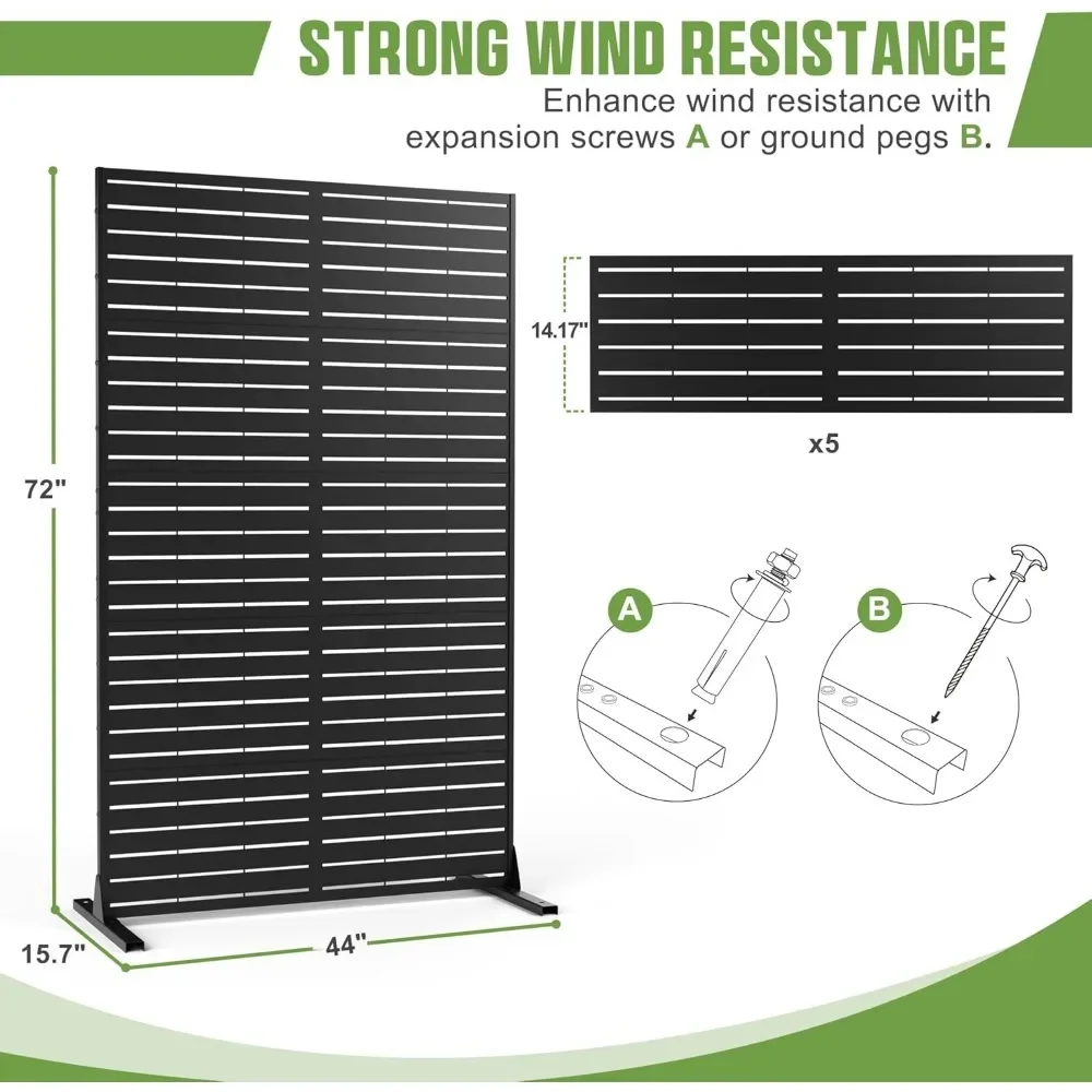 Metal Privacy Screen Outdoor Privacy Screen 72