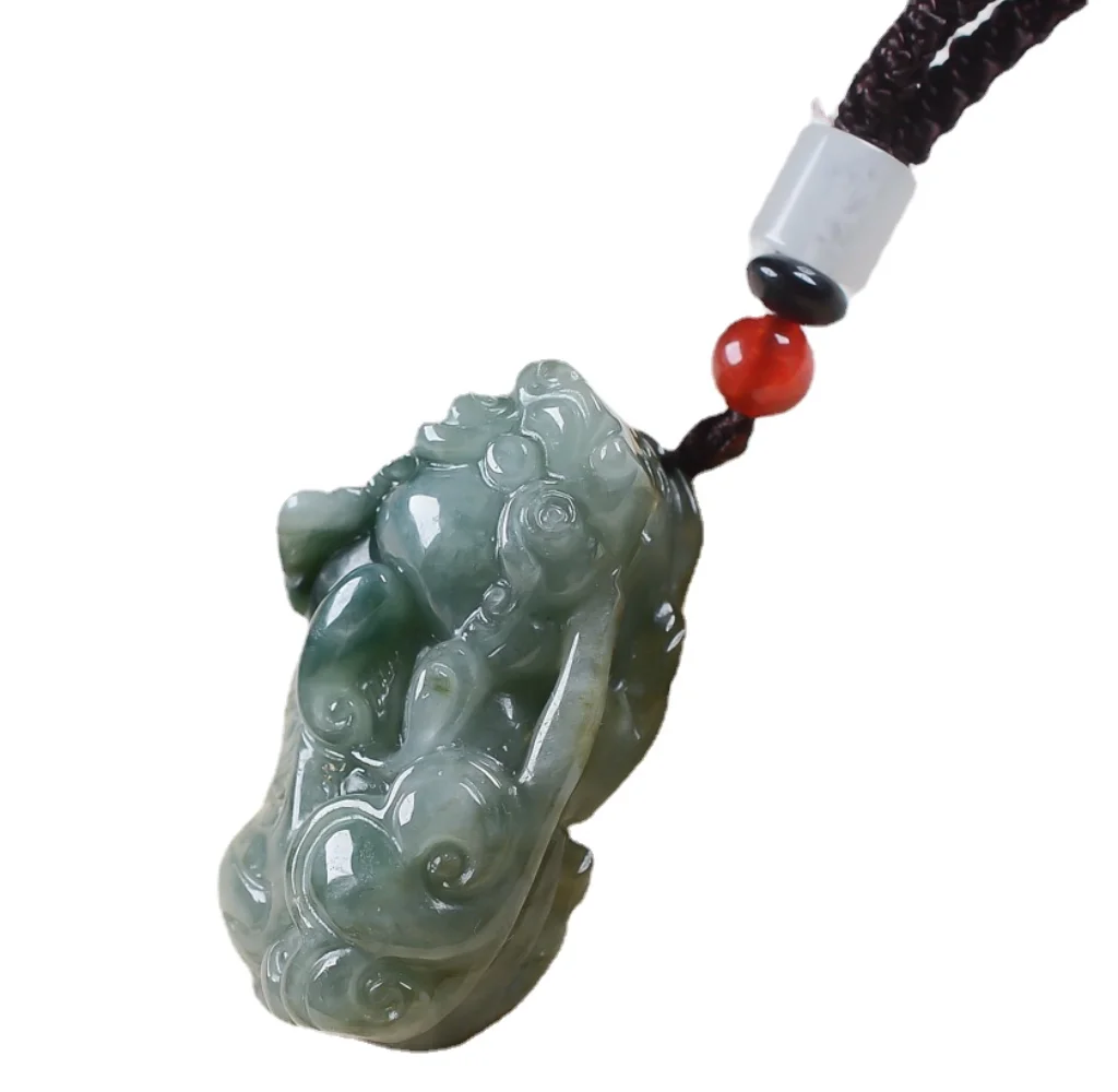 

Natural Jade Pendant Landscape Pendant Necklace Sweater Chain Jade Necklace