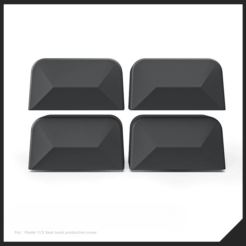 Seat Rail Cover for Tesla Model 3 Highland  Model Y Juniper Track End Caps Track Protector Anti-Dust Anti-Kick  Accessory