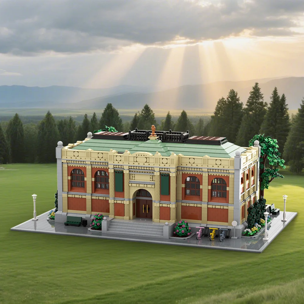 Klocki konstrukcyjne MOC Muzey Miejski Model Muzeum Historii Naturalnej Muzeum Sztuki w Milwaukee Klocki Architektoniczne Zabawka Prezent dla Dzieci