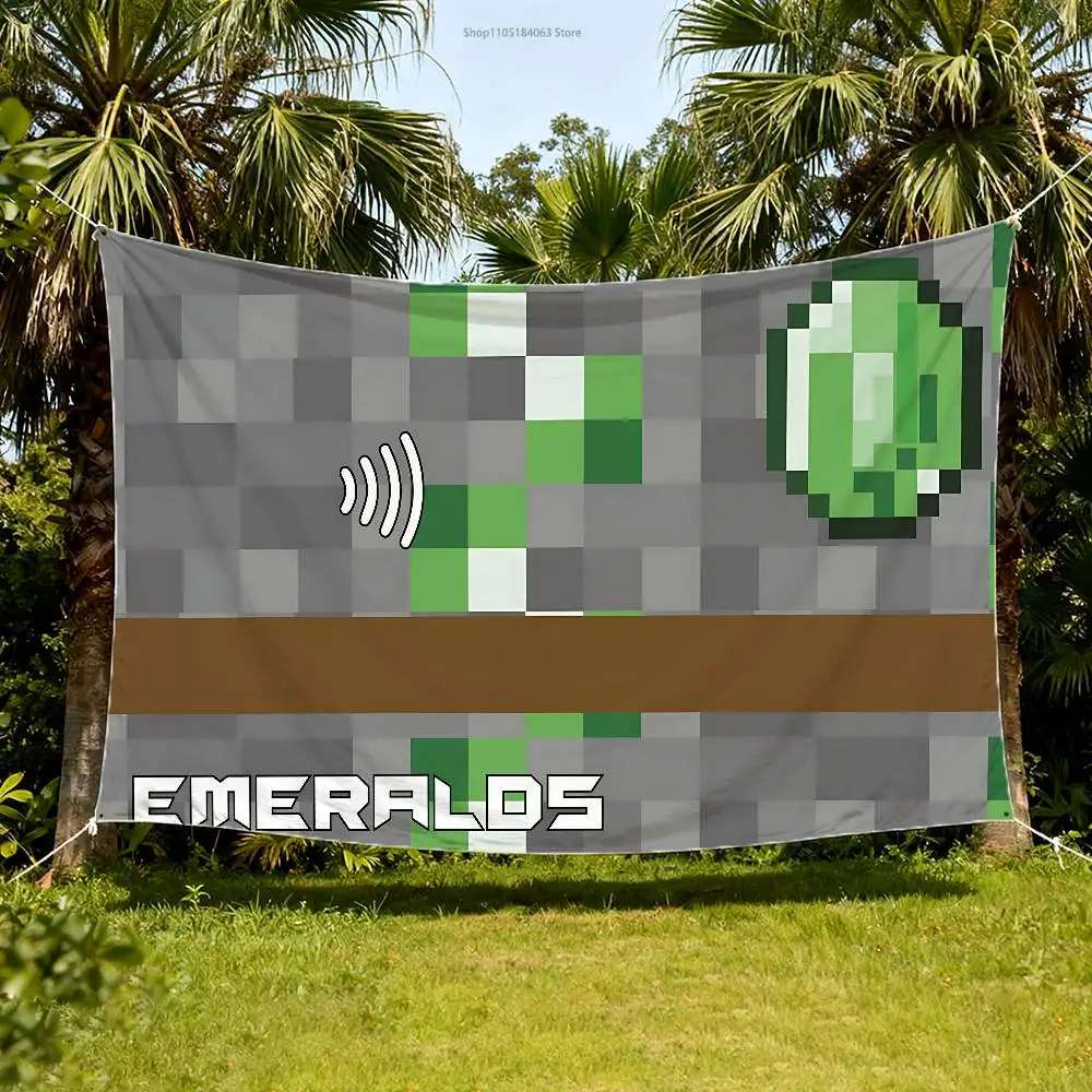 

Game Currency E-EmeraldS Flag Tapestry Banner For Bedroom Outdoor Living Room Restaurant Bar Wall Decor Party