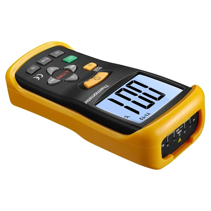 Dual-channel K-type Thermocouple Portable High Precision Industrial Thermocouple Temperature Meter with Probe Thermometer Detect