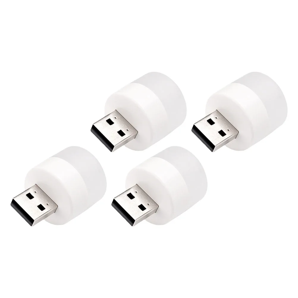 4 個小さな夜の光 PVC デスクトップランプ暖かい雰囲気 USB プラグイン寝室ポータブルクリエイティブベッドサイドシンプルな Led