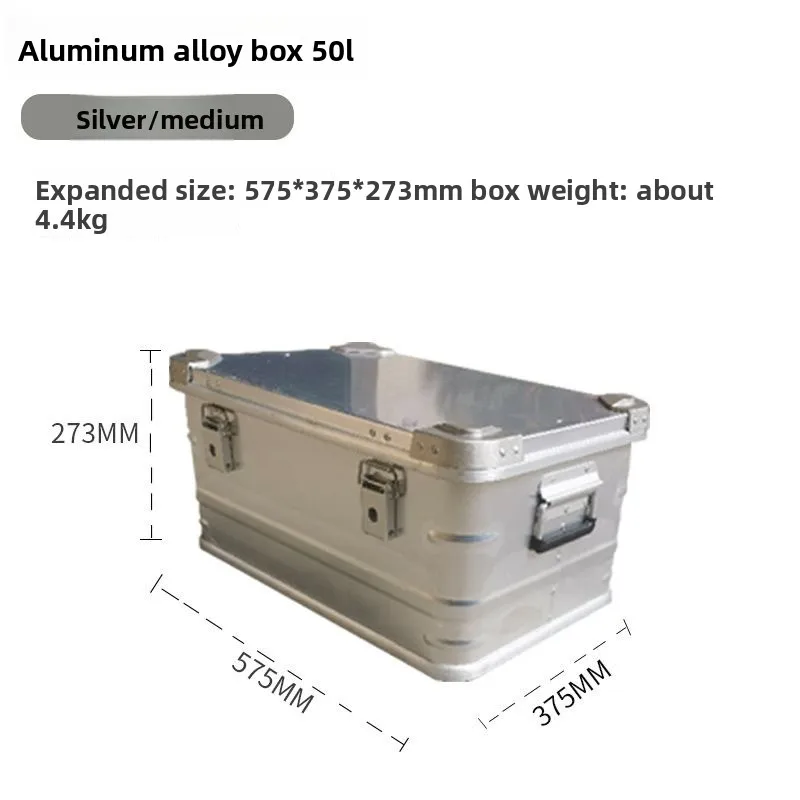 Camping with lock car back box aluminum alloy box home storage box