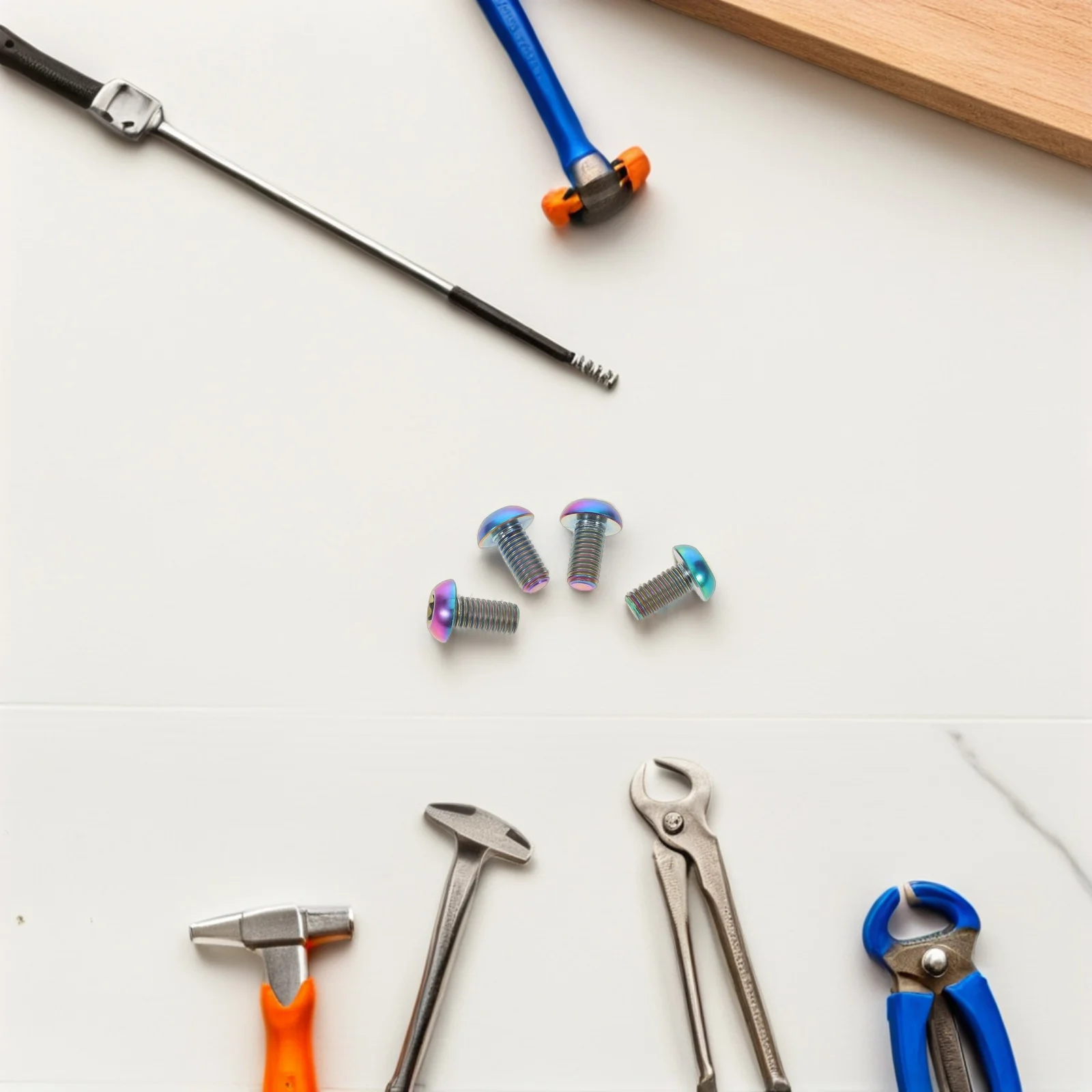 

4pcs M5 Titanium Alloy Inner Hexagonal Bottle Cage Bolts Colorful Rustproof Bike Water Holder Screws For Bicycle Replacement